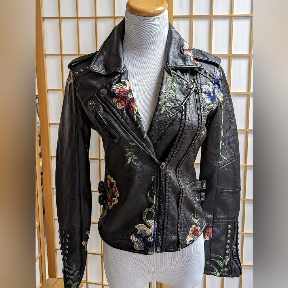 Blank NYC Luxe Vegan Leather Moto Jacket XS